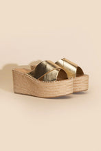 Load image into Gallery viewer, Partner-s Raffia Platform slides