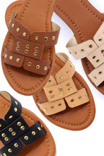 Load image into Gallery viewer, Slide sandal with rivet studs