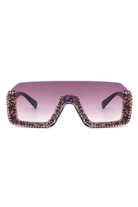 Half Frame Oversize Sunglasses