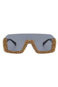 Half Frame Oversize Sunglasses