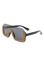 Load image into Gallery viewer, Half Frame Oversize Sunglasses