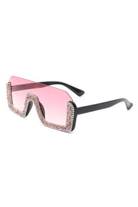 Half Frame Oversize Sunglasses