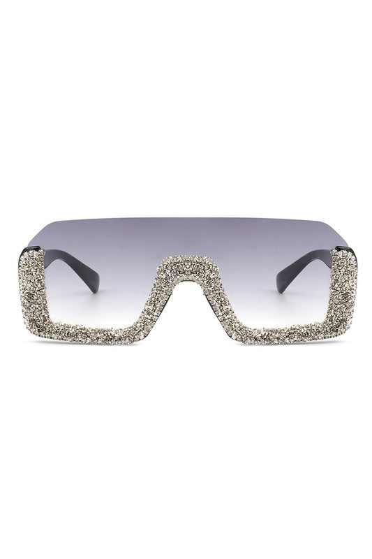 Half Frame Oversize Sunglasses