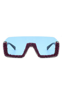 Half Frame Oversize Sunglasses