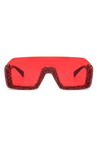 Half Frame Oversize Sunglasses