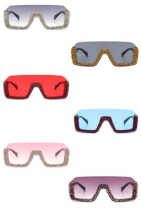 Half Frame Oversize Sunglasses