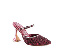 Load image into Gallery viewer, IRIS Glitter Spool Heel Sandal