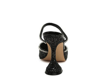 Load image into Gallery viewer, IRIS Glitter Spool Heel Sandal