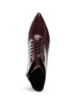 Load image into Gallery viewer, ESCALA CROC LACE-UP STILETTO BOOT
