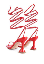 Load image into Gallery viewer, BITEN BERRY LACE UP SANDAL