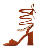 Load image into Gallery viewer, GONE GURL Blocked Heel Sandal