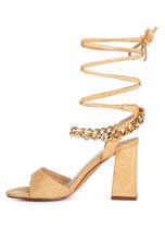 Load image into Gallery viewer, GONE GURL Blocked Heel Sandal