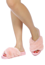 Load image into Gallery viewer, HOMEY FUR SLIP-ON FLATS