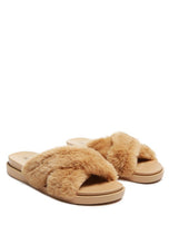 Load image into Gallery viewer, HOMEY FUR SLIP-ON FLATS