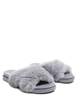 Load image into Gallery viewer, HOMEY FUR SLIP-ON FLATS