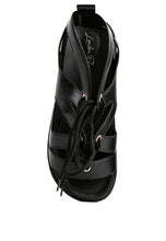 Load image into Gallery viewer, VOOPRET TIE-UP FLAT SANDALS