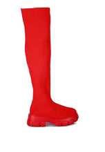 Load image into Gallery viewer, LORO Stretch Knit Knee High Boots