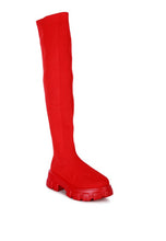 Load image into Gallery viewer, LORO Stretch Knit Knee High Boots