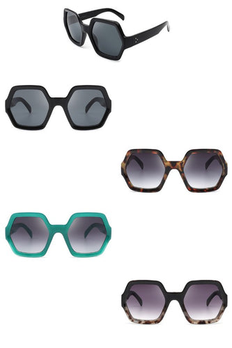 Geometric Hexagonal Sunglasses