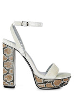 Load image into Gallery viewer, ZIRCON Diamante Block Heel Sandals