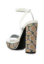 Load image into Gallery viewer, ZIRCON Diamante Block Heel Sandals