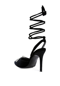 Big Treat Rhinestone Lace Up Sandals