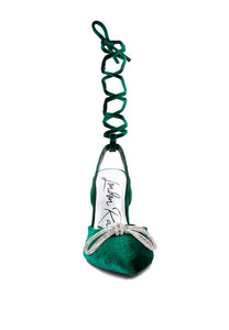 Big Treat Rhinestone Lace Up Sandals