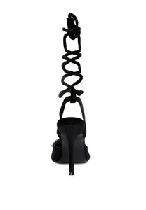 Big Treat Rhinestone Lace Up Sandals