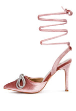 Load image into Gallery viewer, Big Treat Rhinestone Lace Up Sandals
