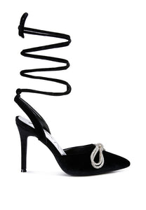 Big Treat Rhinestone Lace Up Sandals