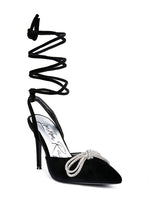 Load image into Gallery viewer, Big Treat Rhinestone Lace Up Sandals