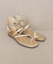 Load image into Gallery viewer, ABRIL Strappy Ankle Wrap Sandal