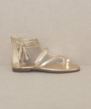 Load image into Gallery viewer, ABRIL Strappy Ankle Wrap Sandal