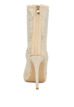 Load image into Gallery viewer, Fortunate Rhinestone Mesh Boots