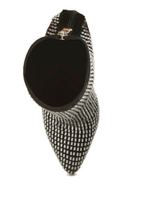 Fortunate Rhinestone Mesh Boots