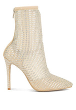 Load image into Gallery viewer, Fortunate Rhinestone Mesh Boots
