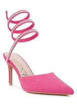 Load image into Gallery viewer, Elvira Rhinestone Strap Up Sandals