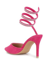 Load image into Gallery viewer, Elvira Rhinestone Strap Up Sandals