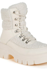 Load image into Gallery viewer, Wellerman Faux Fur Detail Chunky Hiker Boots