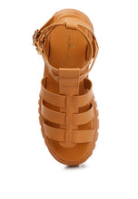 Load image into Gallery viewer, Dewey Recycled Faux Leather Gladiators