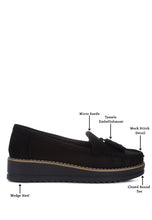 Load image into Gallery viewer, Daiki Platform Lug Sole Tassel Loafers