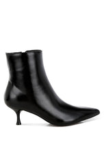 Load image into Gallery viewer, Thymus Faux Leather Kitten Heel Boots
