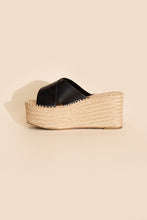 Load image into Gallery viewer, Partner-s Raffia Platform slides