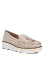 Load image into Gallery viewer, Daiki Platform Lug Sole Tassel Loafers