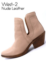 Load image into Gallery viewer, Western Style Cut Out Leather Booties