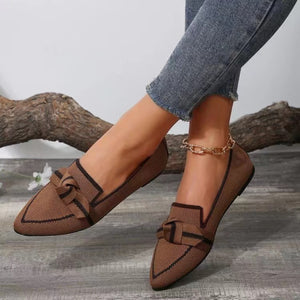 Bow Trim Loafers