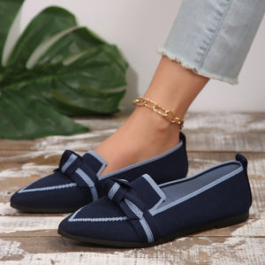 Bow Trim Loafers