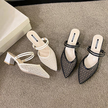 Load image into Gallery viewer, Point Toe Block Heel Sandals