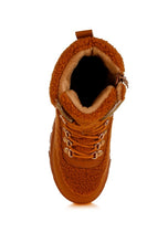 Load image into Gallery viewer, Wellerman Faux Fur Detail Chunky Hiker Boots