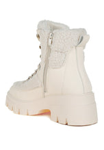 Load image into Gallery viewer, Wellerman Faux Fur Detail Chunky Hiker Boots